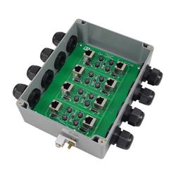 防风雨、多端口10/100 Base-T 24V PoE 5类浪涌保护器（避雷器）  - RJ45插座的图片