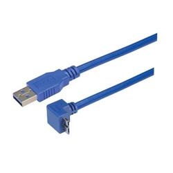 USB 3.0直角型线缆组件，上出线Micro-B/直通A型连接器，1米的图片