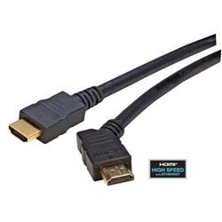 带以太网功能高速HDMI 线缆，公头/45度右出线公头，5米的图片