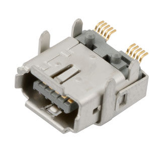 IX工业插座，10G级，用于串行或工业总线通信用途的B型键槽，水平弯折方向，PCB型的图片