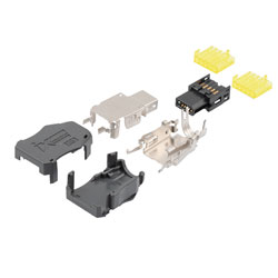 IX工业插头，10G级，用于以太网通信A型键槽，IDC压接型，24~26AWG范围的图片