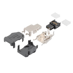 IX工业插头，10G级，用于串行或工业总线通信用途的B型键槽，IDC压接型，24~26AWG范围的图片