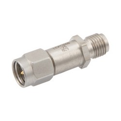 2W / 25dB 射频固定衰减器，SMA公头至SMA母头钝化不锈钢主体，最高工作频率为6 GHz的图片