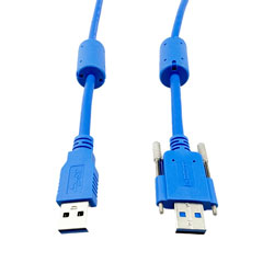 USB 3.0线缆，A型/带翼形螺丝A型，带铁氧体，1米的图片
