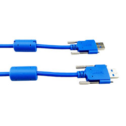 USB 3.0线缆，带翼形螺丝A型/带翼形螺丝A型，带铁氧体，1米的图片