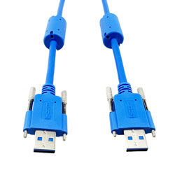USB 3.0线缆，带翼形螺丝A型/带翼形螺丝A型，带铁氧体，1米的图片