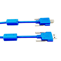 USB 3.0线缆，带翼形螺丝A型/带翼形螺丝B型，带铁氧体，1米的图片