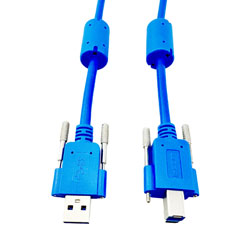 USB 3.0线缆，带翼形螺丝A型/带翼形螺丝B型，带铁氧体，1米的图片