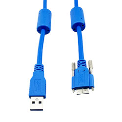 USB 3.0线缆，A型/带翼形螺丝MicroB型，带铁氧体，3米的图片