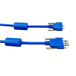 USB 3.0线缆，带翼形螺丝A型/带翼形螺丝MicroB型，带铁氧体，2米的图片