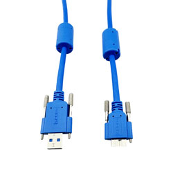 USB 3.0线缆，带翼形螺丝A型/带翼形螺丝MicroB型，带铁氧体，2米的图片
