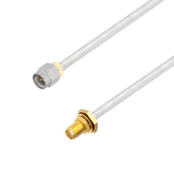 使用LC141TB同轴电缆，2英尺长SMA公头转SMA穿壁式母头电缆组件的图片