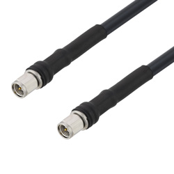 1英尺长低损耗SMA 公头至 SMA  公头电缆组件.使用Times Microwave公司的 LMR-240-DB 型号同轴电缆的图片