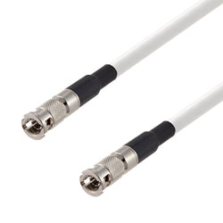 75 欧姆 6G SDI HD-BNC 公头到 HD-BNC 公头电缆组件，使用 1855A-WH 同轴电缆，6 英尺的图片