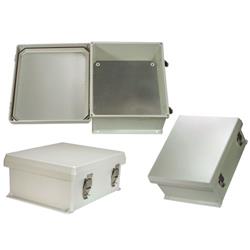 防风雨NEMA 4X外壳，12.0in/30.5cm x 10.0in/25.4cm x 5.0in/12.7cm，带备用铝制安装板的图片