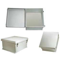防风雨NEMA 4X外壳，18.0in/45.7cm x 16.0in/40.4cm x 8.0in/20.3cm，带备用非金属安装板的图片
