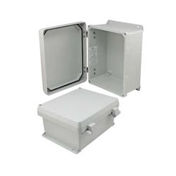 10×8×5英寸（25.4×20.3×12.7厘米）UL®认证工业级NEMA-4X防风雨接线盒，仅接线盒本身，带非金属合页连接结构的图片