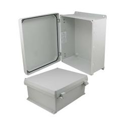 14x12x6英寸（35.6×30.5×15.2厘米）UL®认证工业级NEMA-4X防风雨接线盒，仅接线盒本身，带非金属合页连接结构的图片