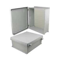 16×14×6英寸（40.6×35.6×15.2厘米）UL®认证NEMA-4X级防风雨接线盒，带非金属安装板和非金属合页连接结构的图片