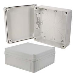 7×7×3英寸（17.8×17.8×7.6厘米）小型工业级接线盒，带角部固定螺丝的图片