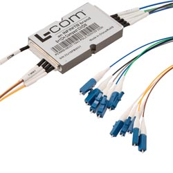 无源 CWDM，紧凑型解复用器，8 通道，从 1471nm 开始，20nm 间距，900um 1m 光纤，带 Express 端口的 LC-UPC的图片