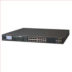 以太网交换机，16个10/100TX 802.3at PoE+端口，2个千兆级TP/SFP Combo端口的图片