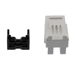 超6类RJ45 Keystone插座，IDC 110 90度冲压式，UTP（非屏蔽双绞线），白色的图片