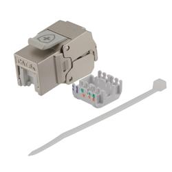 超6类抗菌型RJ45 Keystone插座，屏蔽的图片