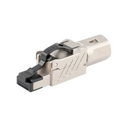 以太网屏蔽八类RJ45室外终端插头，额定值为25-40gig，坚固的金属设计，22-26AWG，PoE Plus Plus额定值的图片
