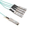 Active Optical Cable Breakout QSFP+ 40Gbps to 4x10G SFP+, 5 meters, MSA Compatible的图片