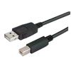 USB2.0 线缆组件, 自锁 A 型公头 / 标准B 型公头, 3.0m, 黑色的图片