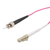 LC/ST 50/125多模40/100GB单工光纤跳线，LSZH，OM4，1米的图片
