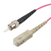 SC/ST 50/125多模40/100GB单工光纤跳线，LSZH，OM4，1米的图片