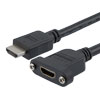 特优型超高速HDMI线缆，支持8K@60Hz与48Gbps，公头（插头）/面板安装型母头（插座），PVC护套，黑，3米的图片