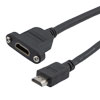 特优型超高速HDMI线缆，支持8K@60Hz与48Gbps，公头（插头）/面板安装型母头（插座），低烟无卤护套，黑，3米的图片