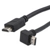 特优型超高速HDMI线缆，支持8K@60Hz与48Gbps，直角型上出线公头（插头）/直通型公头（插头），低烟无卤护套，黑，3米的图片