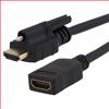 带锁紧螺丝HDMI A型公头至HDMI母头转接线的图片