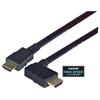 具有以太网功能的高速HDMI 线缆，公头/公头直角式向左出线，0.5m的图片