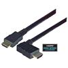 具有以太网功能的低烟无卤高速HDMI 线缆，公头/公头直角式向左出线，0.5m的图片