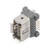 IX工业插座，10G级，以太网通信用途的A型键槽，垂直弯折方向，PCB型的图片
