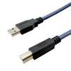 高柔性拖链级USB2.0线缆组件，A型公头-B型公头， 26/20AWG，耐热柔软性PVC外皮，3米的图片