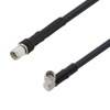 2英尺长低损耗SMA 公头至 SMA  直角公头电缆组件.使用Times Microwave公司的 LMR-240 型号同轴电缆的图片