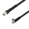 1.5英尺长低损耗SMA 公头至 SMA  直角公头电缆组件.使用Times Microwave公司的 LMR-240-DB 型号同轴电缆的图片