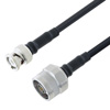 5英尺长低损耗BNC 公头至 N  公头电缆组件.使用Times Microwave公司的 LMR-200-FR 型号同轴电缆的图片