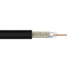 低损耗柔性LMR-100A-PVC室内/室外额定双屏蔽同轴电缆，底部带有黑色PVC护套的图片