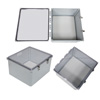 18×16×10英寸（45.7×40.6×25.4厘米）UL认证NEMA-4X级防风雨聚碳酸酯接线盒，带非金属安装板，透明盒盖，深灰的图片