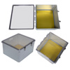 18×16×10英寸（45.7×40.6×25.4厘米）UL认证NEMA-4X级防风雨聚碳酸酯接线盒，带铝制安装板，透明盒盖，深灰的图片