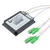 无源 DWDM、OSP 环形 OADM、1 通道、100 GHz 间隔、通道 27、900um 1m 光纤、SC/APC 连接器的图片