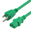通用CPU电源线，NEMA5-15P/C13，15A，6英尺（1.8米），绿的图片
