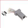 屏蔽式模块化适配器,DB9 公头 / RJ45 (8x8) 插座,50 μ / 0.762 μm 厚镀金层的图片